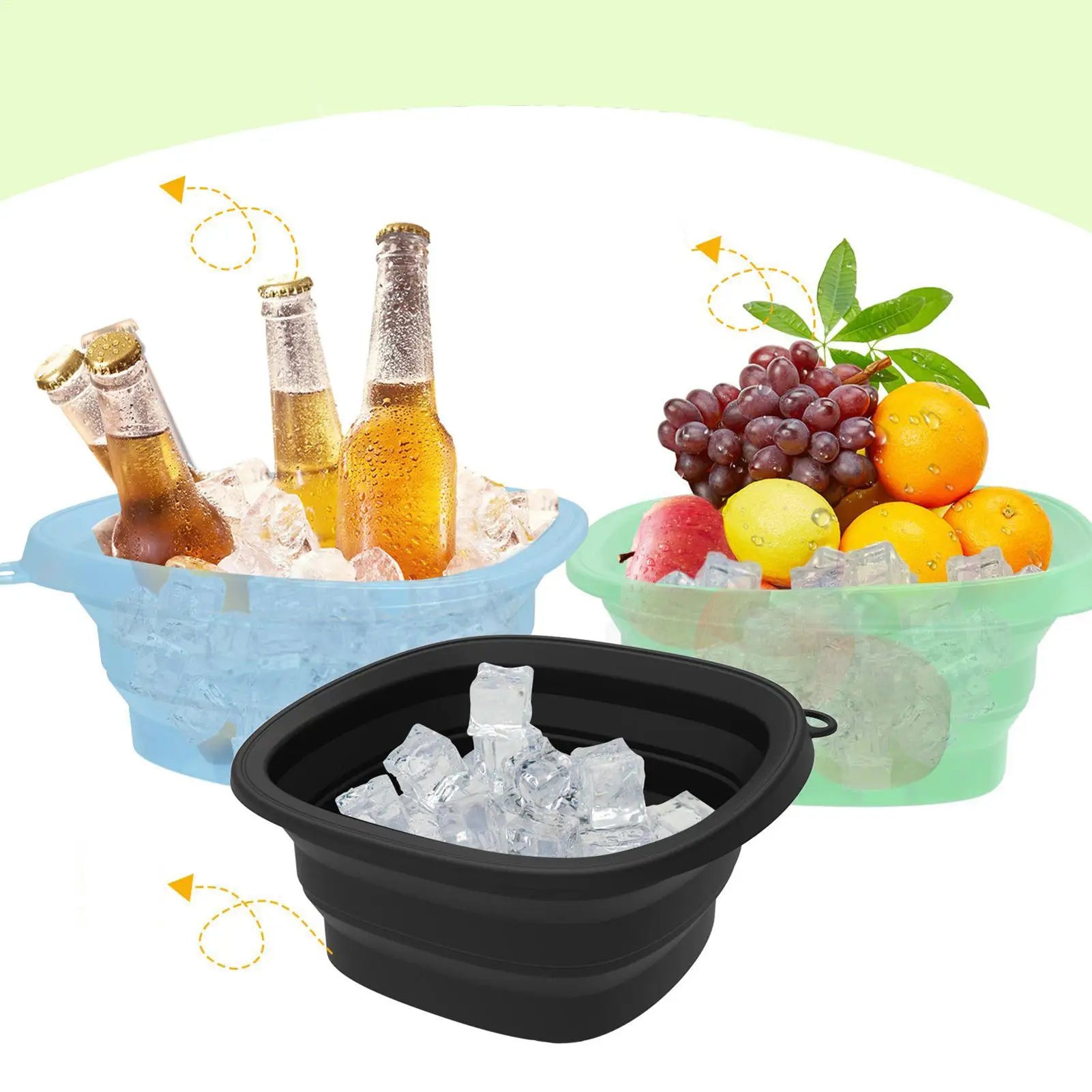 Foldable Silicone Face Ice Bath Bowl