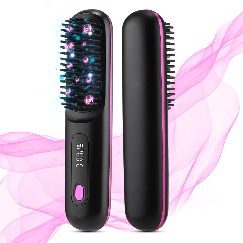 Cordless Hair Straightener Brush