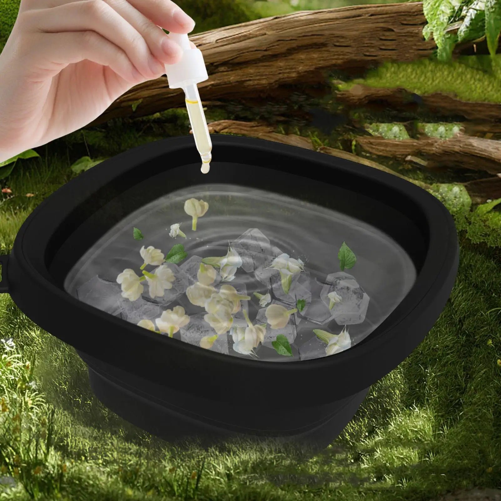 Foldable Silicone Face Ice Bath Bowl