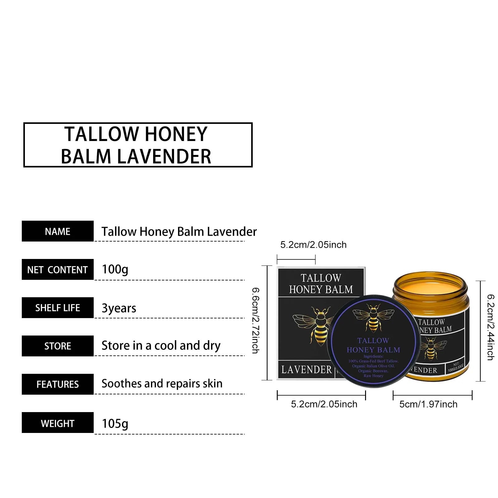 Tallow Honey Moisturizing Cream - My Store