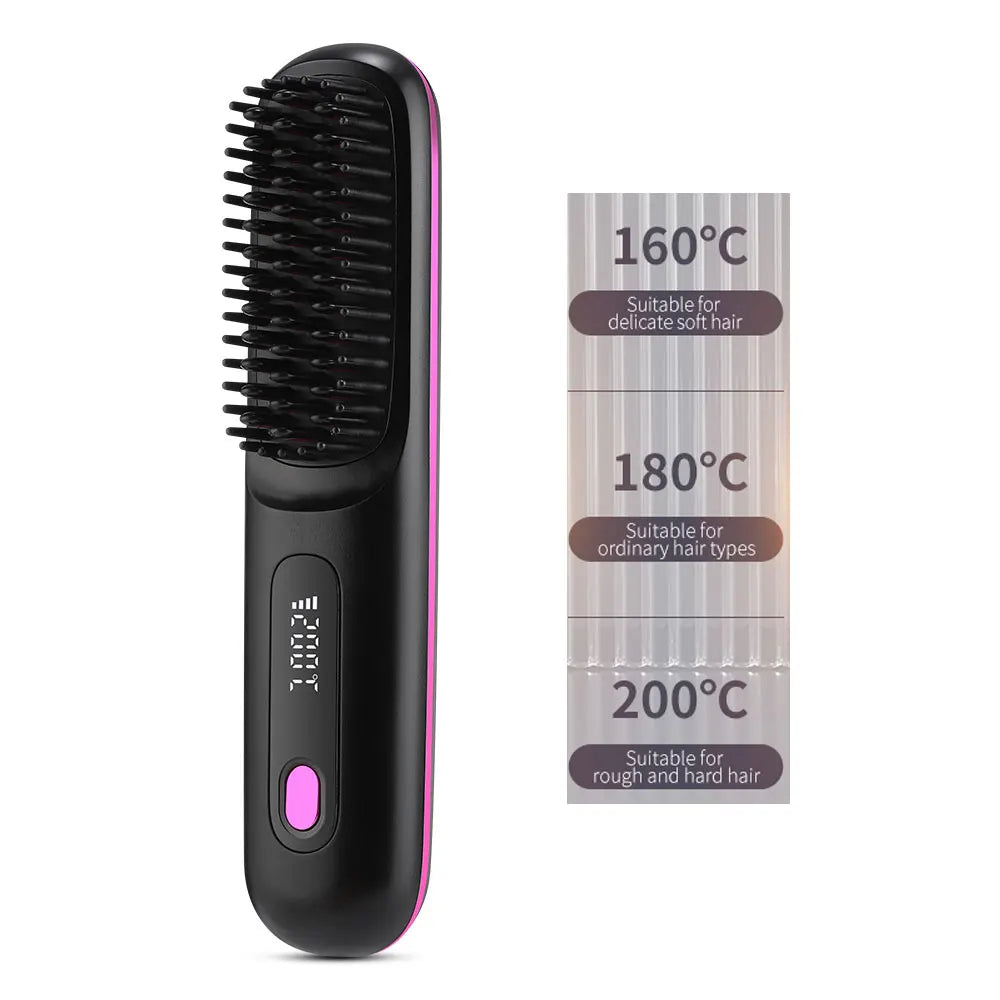 Cordless Hair Straightener Brush